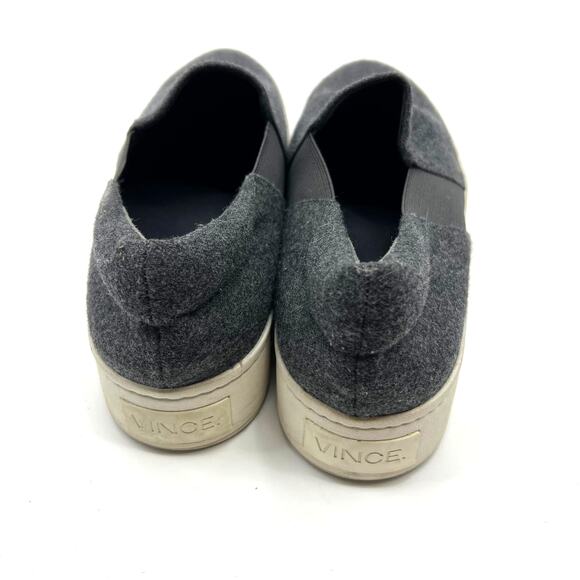 Vince Warren Gray Wool Fabric Platform Sneaker Slip On Women Size 9.5 - Picture 2 of 6